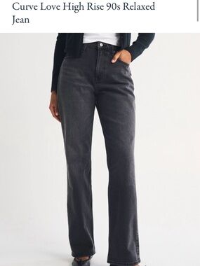 Abercrombie & Fitch High-Rise 90s Relaxed Jeans Black